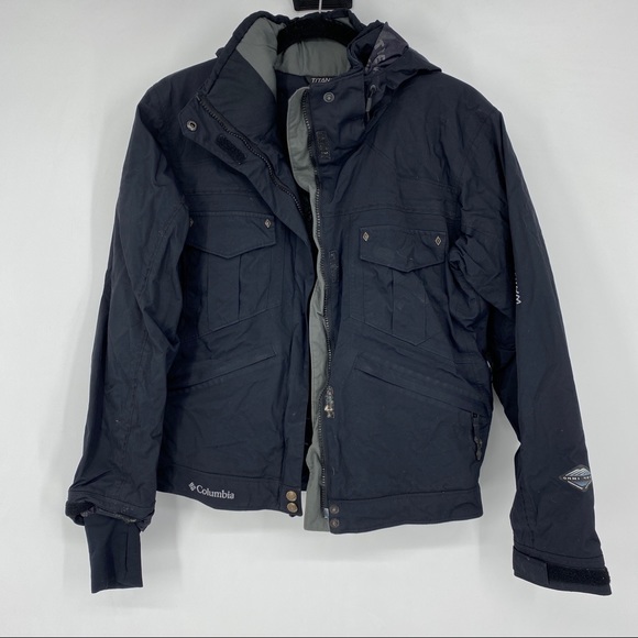 Columbia Ski Snow Jacket Titanium Black Omni Tech